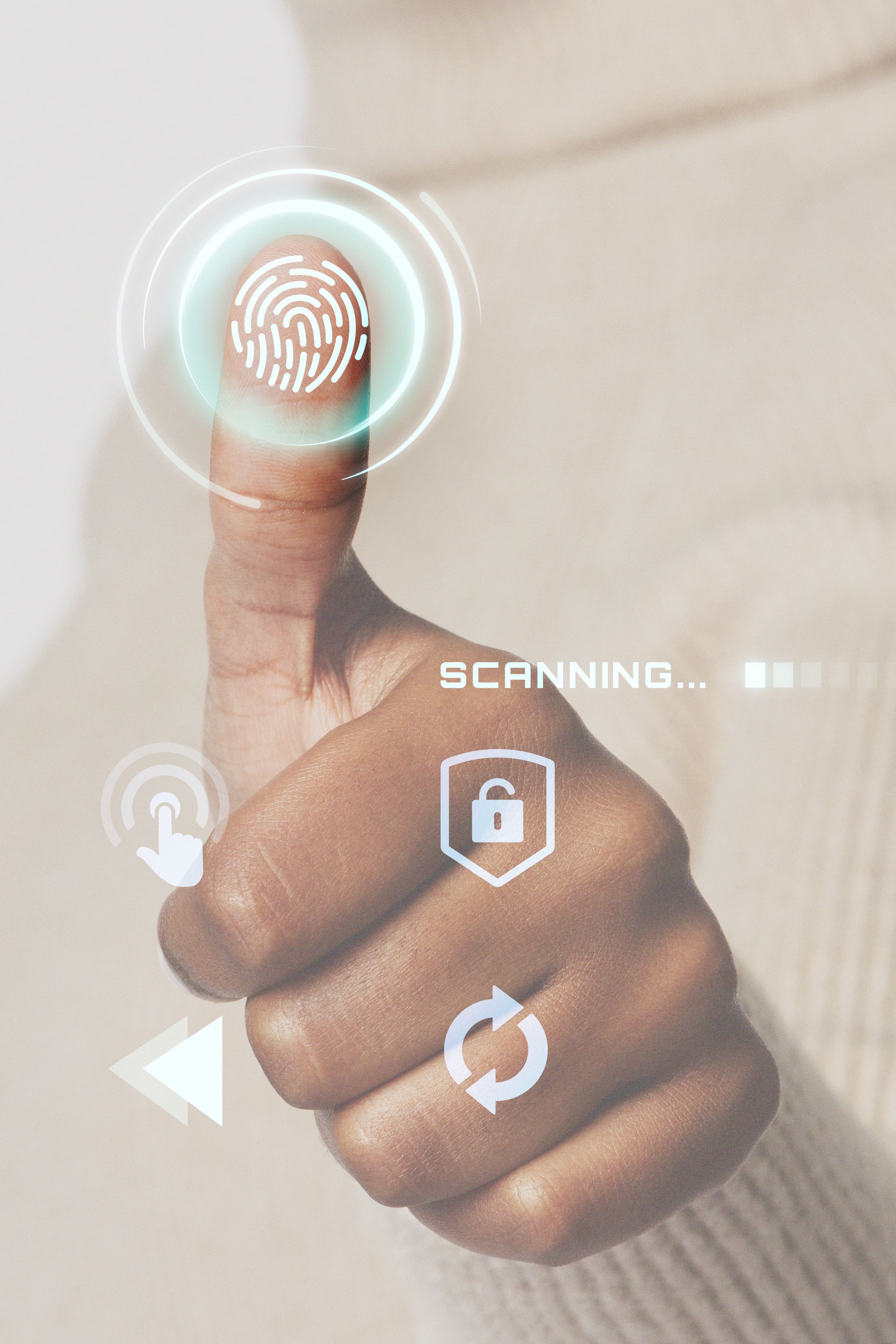 Uma Imagem simulando a entrada em prédios via Biometria